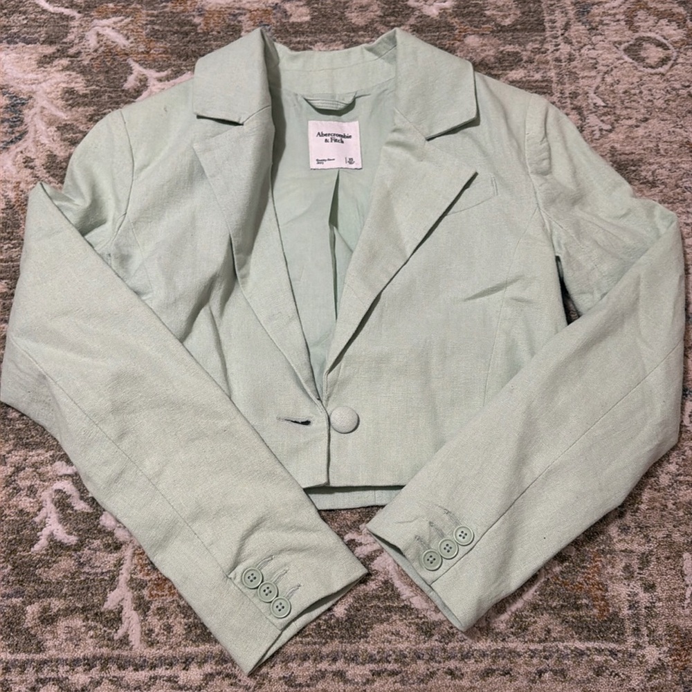 Abercrombie & Fitch Mint XS Cropped Blazer